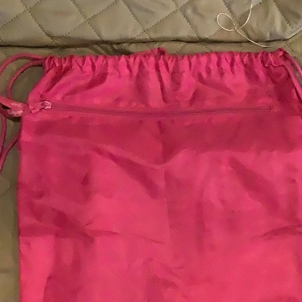 Pink Ruffled Drawstring Bag - Picture 4 of 5